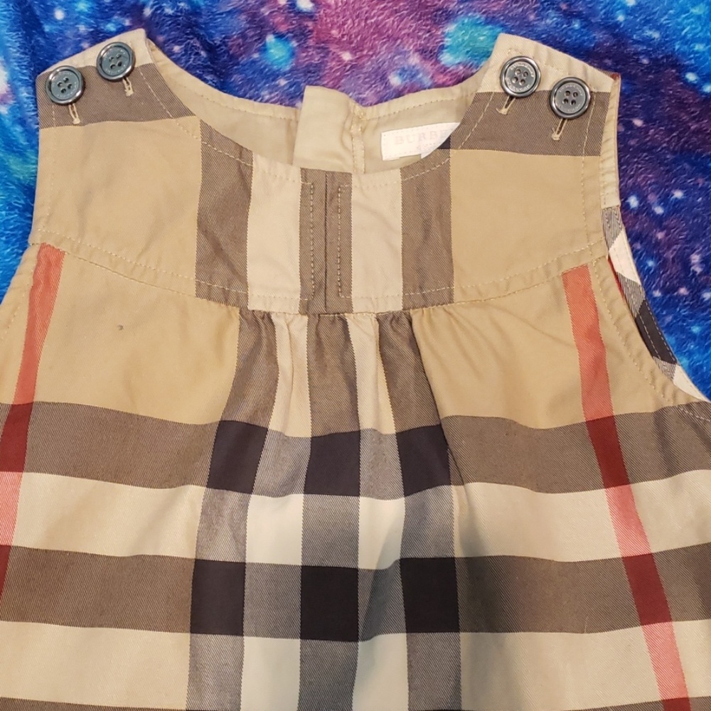 Burberry Girls Cotton Checked Dress